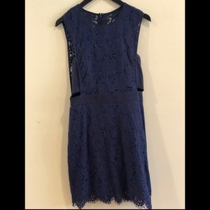 Dark Blue Lace Dress